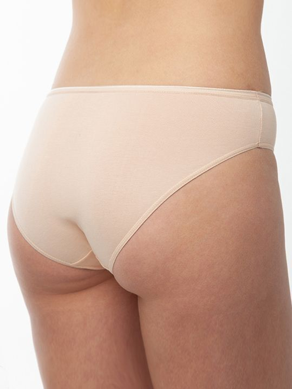 Однотонные трусики-слипы из хлопка и модала (Размер: XXL) (Цвет: бежевый)