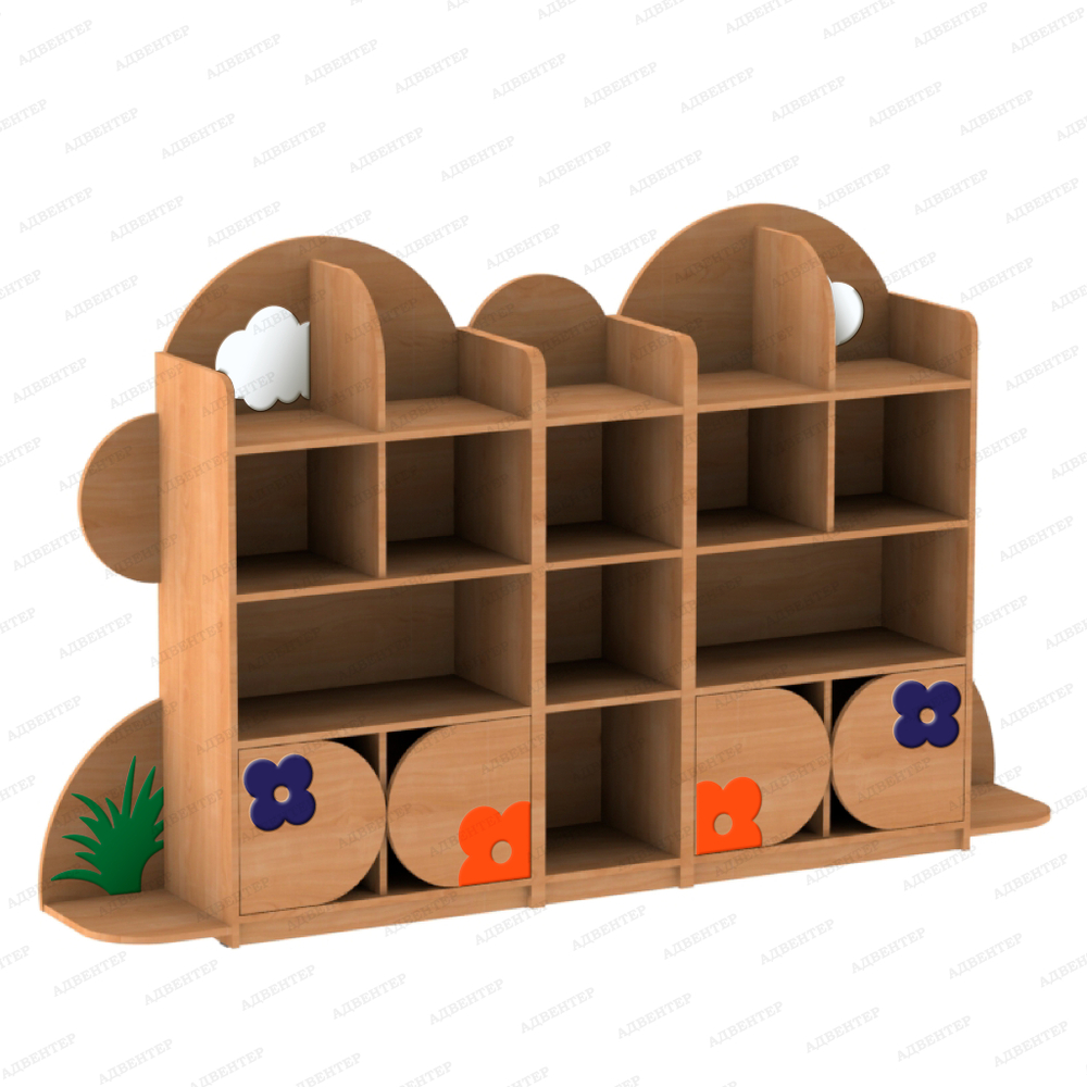 Комплект стеллажей ПОЛЯНКА с изображением