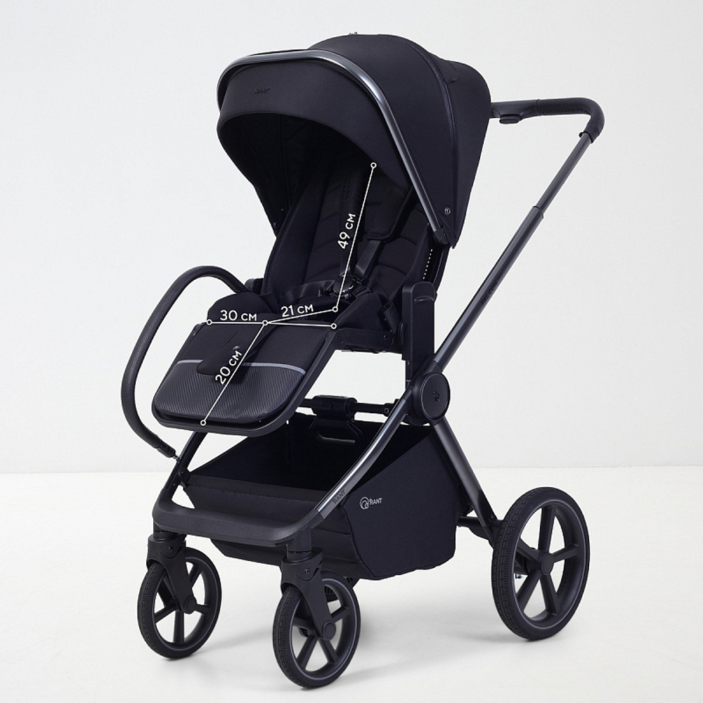 Детская коляска Rant Falcon Soft Therm 3 в 1 с автокреслом Evomax Black Black