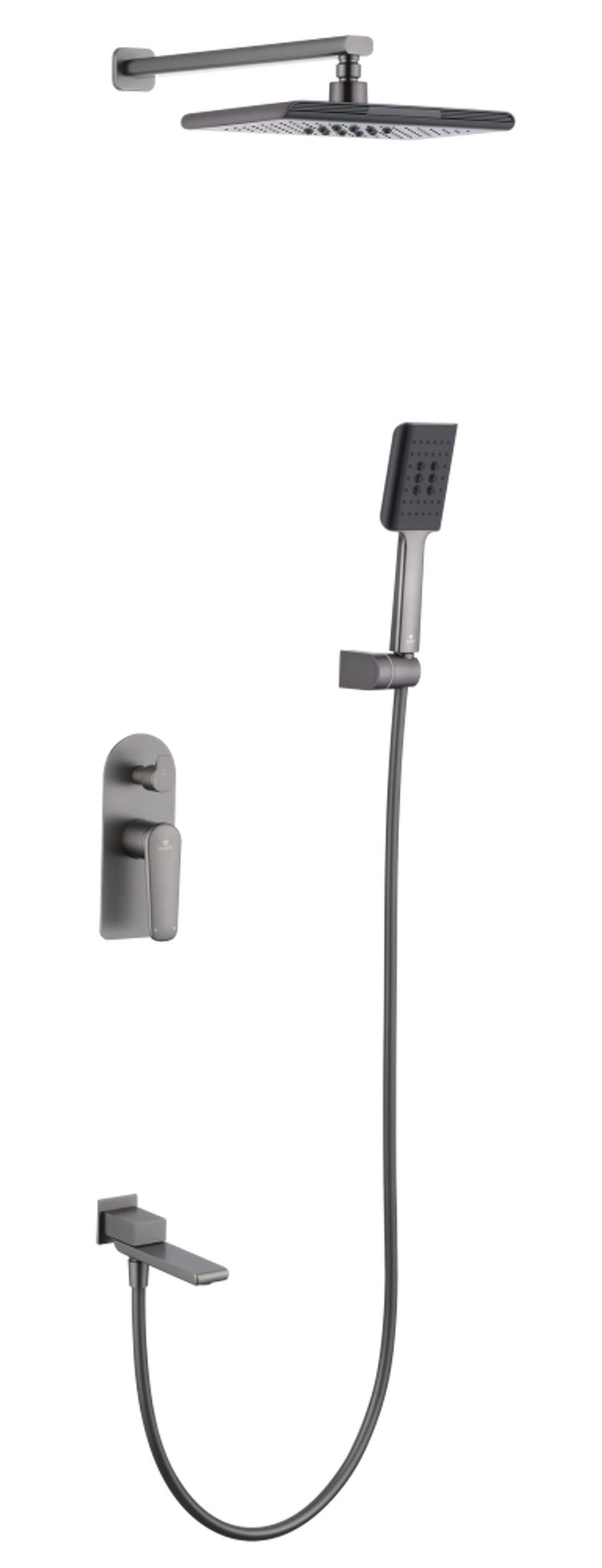 02165-Q Смеситель встраиваемый для душа с 3-функ. (ГРАФИТ) GANZER (6/1шт)