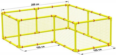 Большой детский манеж Leco-IT Home гп230124 200х200см.