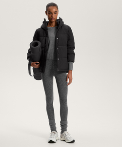 OYSHO Бесшовные легинсы длиной до щиколотки 65 см, темно-серый меланж