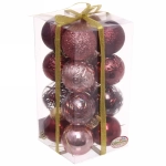 Набор шаров «Волшебный вальс» 5 см (16 предметов), рубин/роз.золото