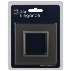 Рамка для розеток и выключателей ЭРА Elegance 14-5101-16 на 1 пост, стекло, титан