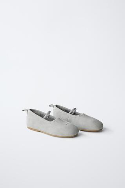 ZARA TIMELESZ - КОЖАНЫЕ БАЛЕТКИ, СИНИЙ