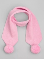 Шарф зимний вязаный с бубонами для девочки