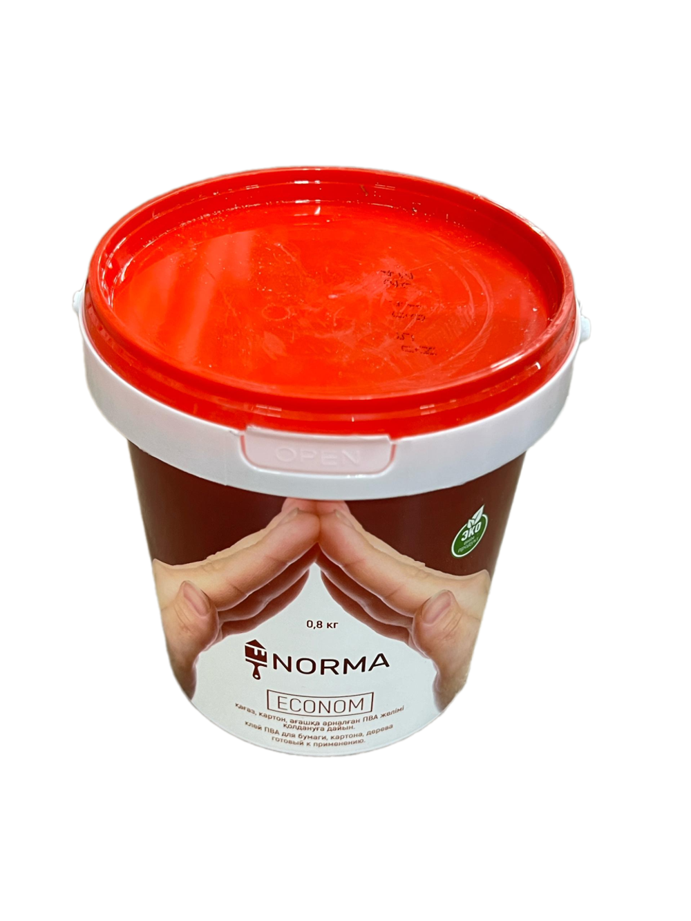 КЛЕЙ ПВА NORMA ECONOM Д/БУМАГИ/КАРТОНА/ДЕРЕВО 0,8КГ