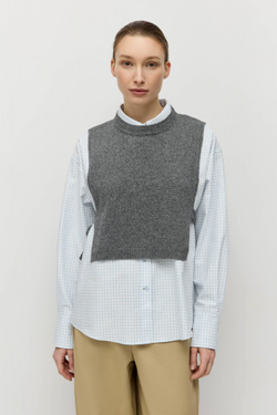 Манишка из смесового кашемира с завязками