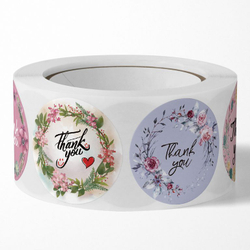 Стикер «Цветочный сад», круглый