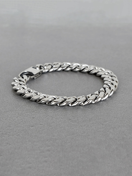 Мужской браслет из стали, панцирное плетение