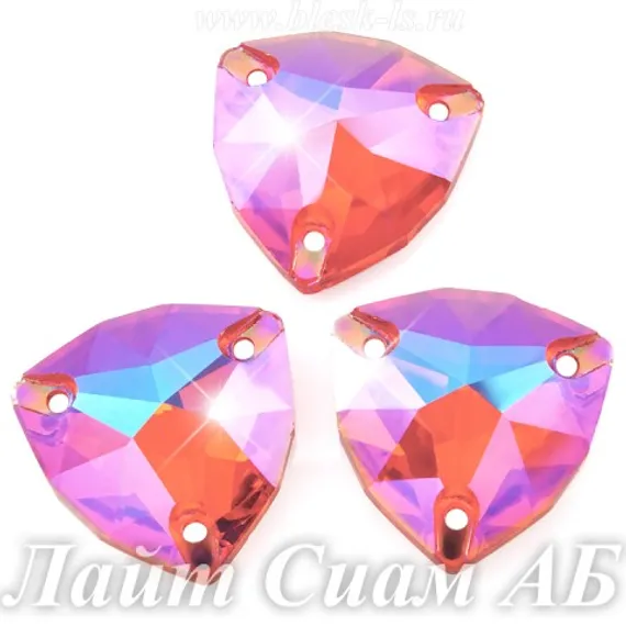 Пришивной триллиант Solvo с 3 отверстиями, Лайт Сиам АБ