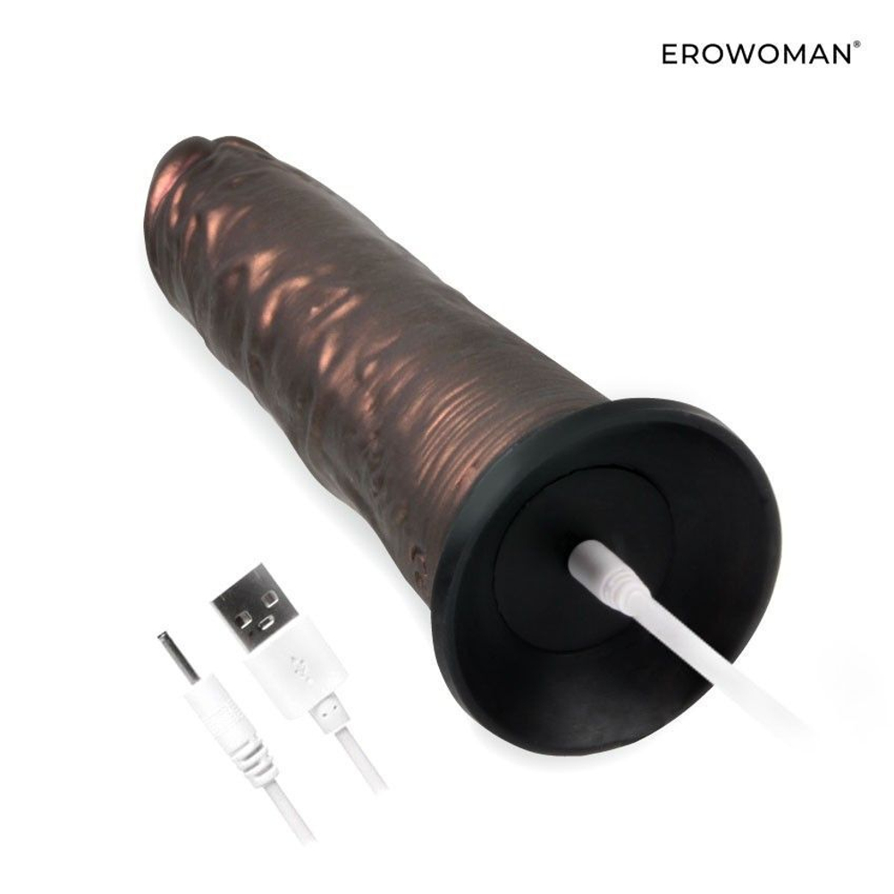 Вибратор‑реалистик Erowoman‑Eroman 20,5 см с пультом ДУ и присоской