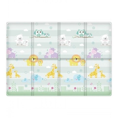 Детский развивающий коврик (книжка) Mambobaby Soft Safari park, односторонний, (190х130х1см)