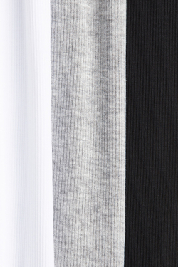 H&M Топ без рукавов в рубчик (3 шт.), белый/черный