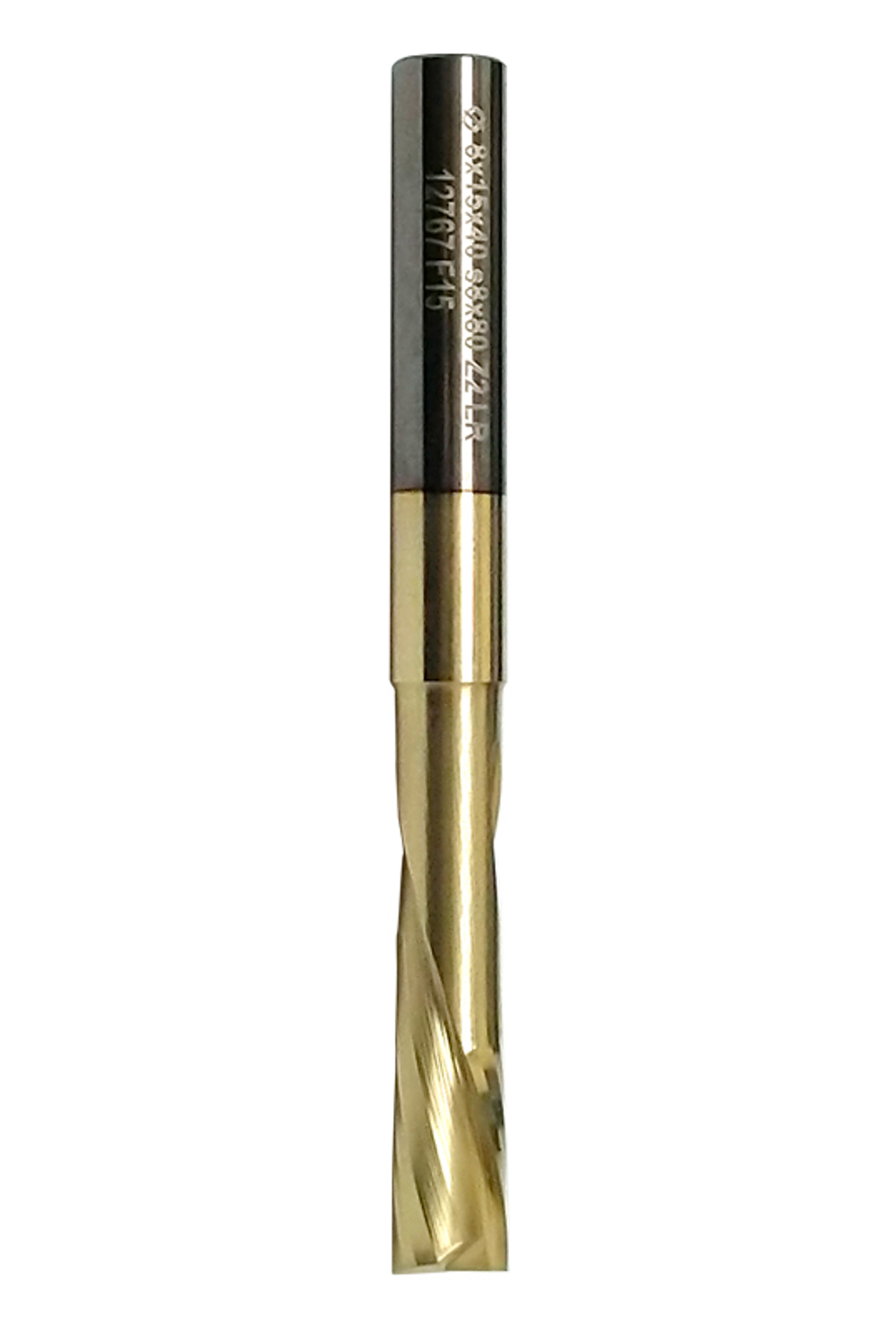 Фреза спиральная HM: Z2 финишная LR 8x15х40 s8x80 по дереву с гвоздями DIMAR Z2s8x80