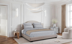 Постельное белье 2 спальное евро Mollen светло-серое