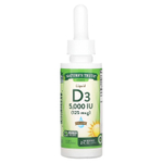 Nature's Truth, Vitamins, жидкий D3, 125 мкг (5000 МЕ), 59 мл (2 жидк. Унции)