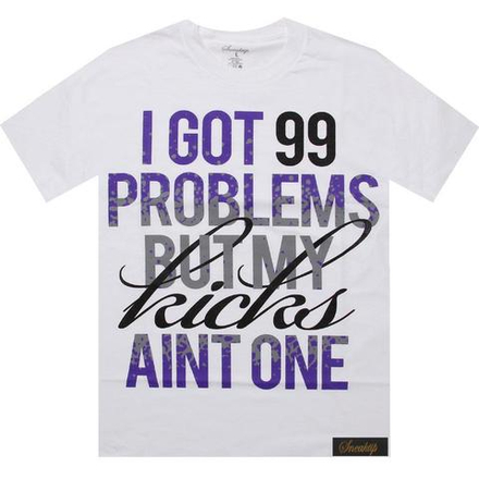 Футболка Sneaktip 99 Problems Splash purple белая с фиолетовым