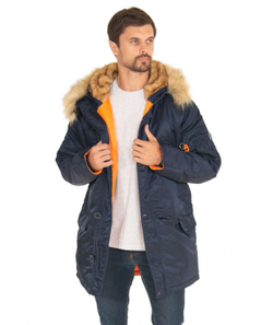 Куртка Аляска удлиненная Husky Long II (синяя - r.blue/orange)