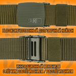 Ремень COBRA тактический нейлоновый с металлической пряжкой- карабин, цвет зеленый