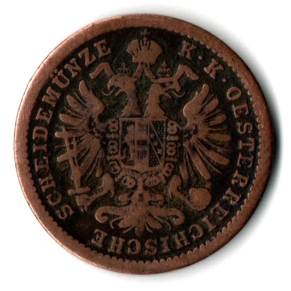 1 крейцер Австрия 1885 год