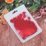 Конфетти «Звездочки галограмма» 15 г (2 см), Красный