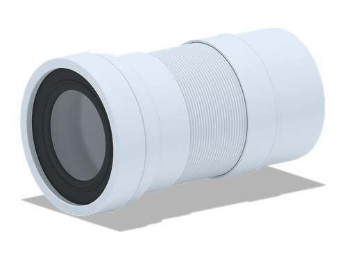 Удлинитель гибкий для унитаза выпуск 110мм (250-520мм) (20)/(Е16 кор.пал.)