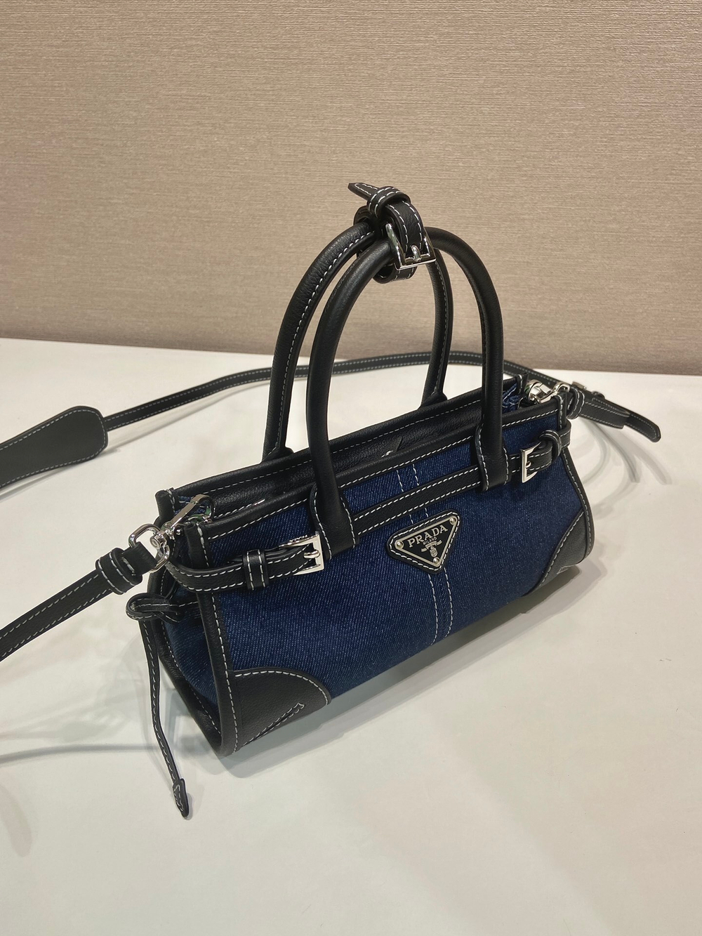 Prada Bonnie Leather Mini Handbag 23 cm
