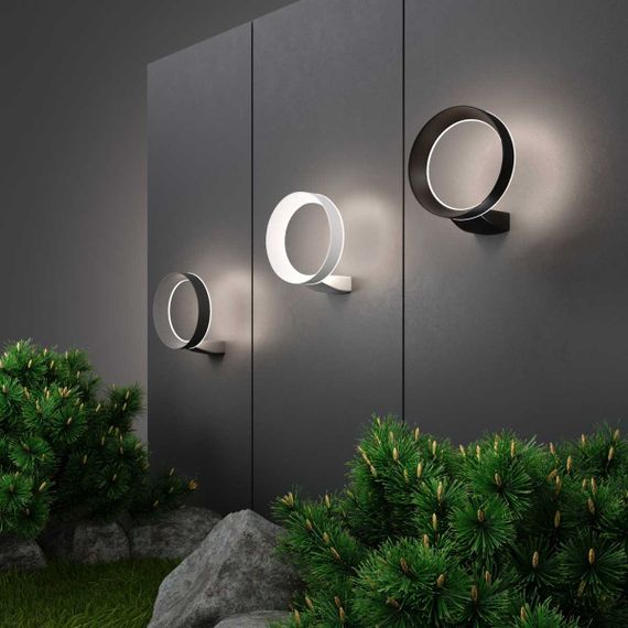 Уличный настенный светодиодный светильник Elektrostandard Ring 1710 Techno Led белый a054931