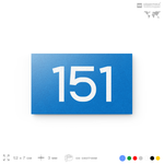 Номер на дверь 151, табличка на дверь для офиса, квартиры, кабинета, аудитории, склада, голубой 120х70 мм, Айдентика Технолоджи