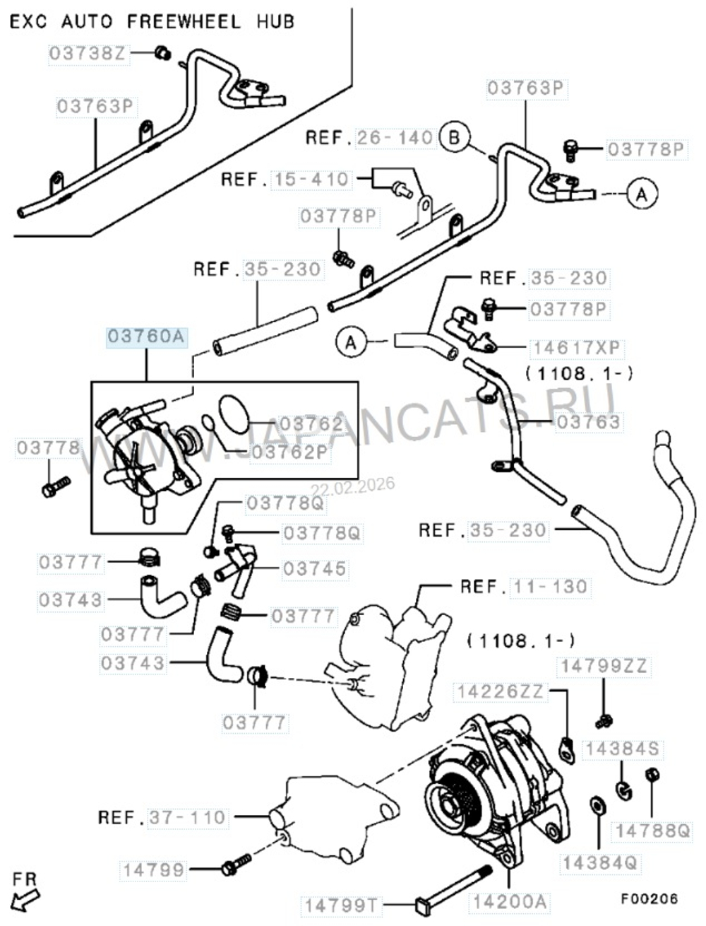 Помпа / Насос вакуумный тормозной системы для Mitsubishi L200 07-13 / RVLT-2020A002