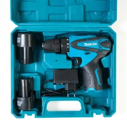 Makita, шуруповерт аккумуляторный, от аккумулятора, 12 В, 24 Нм, 2 акб