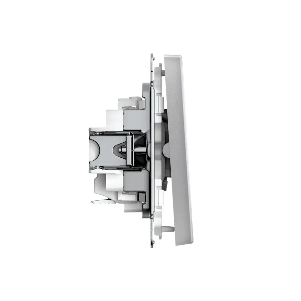 ARTGALLERY 2-клавишный ВЫКЛЮЧАТЕЛЬ, 10АХ, механизм, быстрозажим. клем., АЛЮМИНИЙ