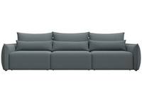 Диван прямой Лига-051 НПБ Лонг РОГОЖКА Амур 07 серый