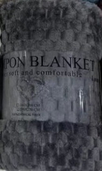 Плед 150*200см «Pompon», цвет графит, микрофлис, 240 гр/м²