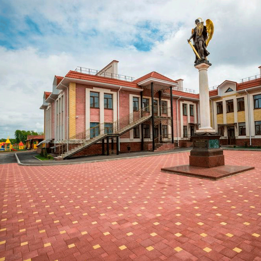 Тротуарная плитка КВАДРАТ Б.1.К.8 300х300 мм Гранит Красный