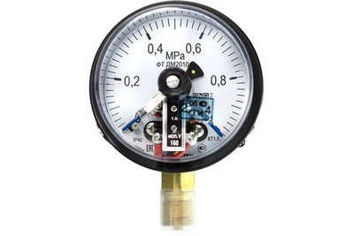 Манометр электроконтактный ДМ2010ф исп V 0-1 МПа кт.1,5 d.100 IP40 M20*1,5 РШ