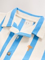 Рубашка с коротким рукавом и шорты в комплекте для мальчика Next E63-609, Синий, Кремовый