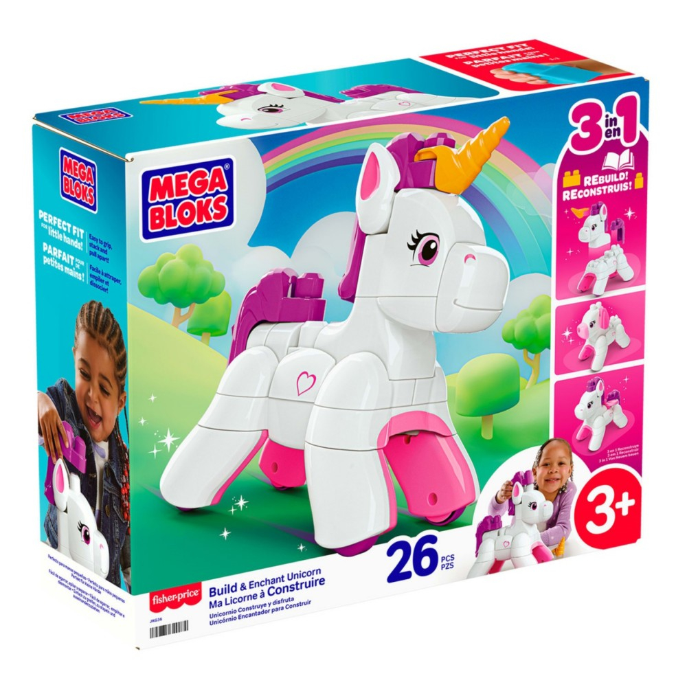 MEGA Bloks - Волшебный единорог для строительства 26 блоков JKG36