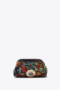 ZARA СУМКА С БУСИНАМИ, РАЗНОЦВЕТНЫЙ