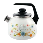 Чайник эмалированный 3,0л со свистком Floral kitchen