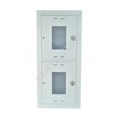 Шкаф пожарный встроенный открытый ШПК 320 ВОБ универсальный "У" с замком 1345х600х230 белый ФАЭКС