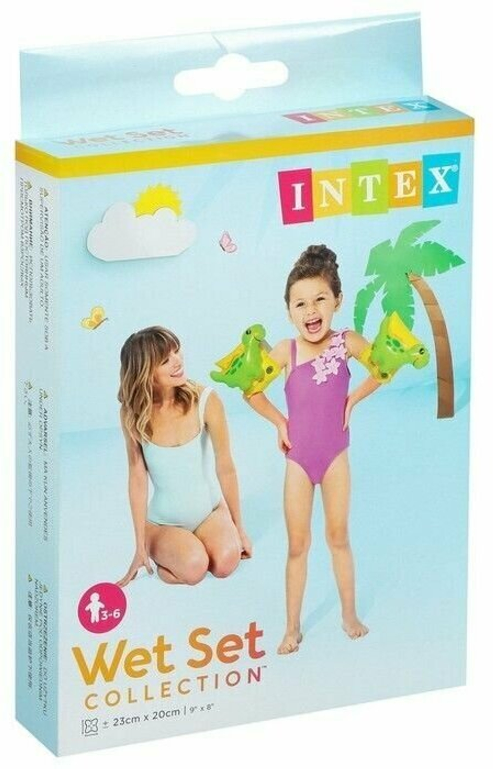 Мяч надувной пляжный Intex Цветные дольки 51 см, разноцветный, 59020