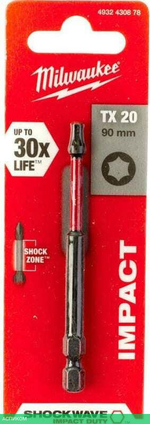 Бита Milwaukee Shockwave TX20 90мм (4932430878)