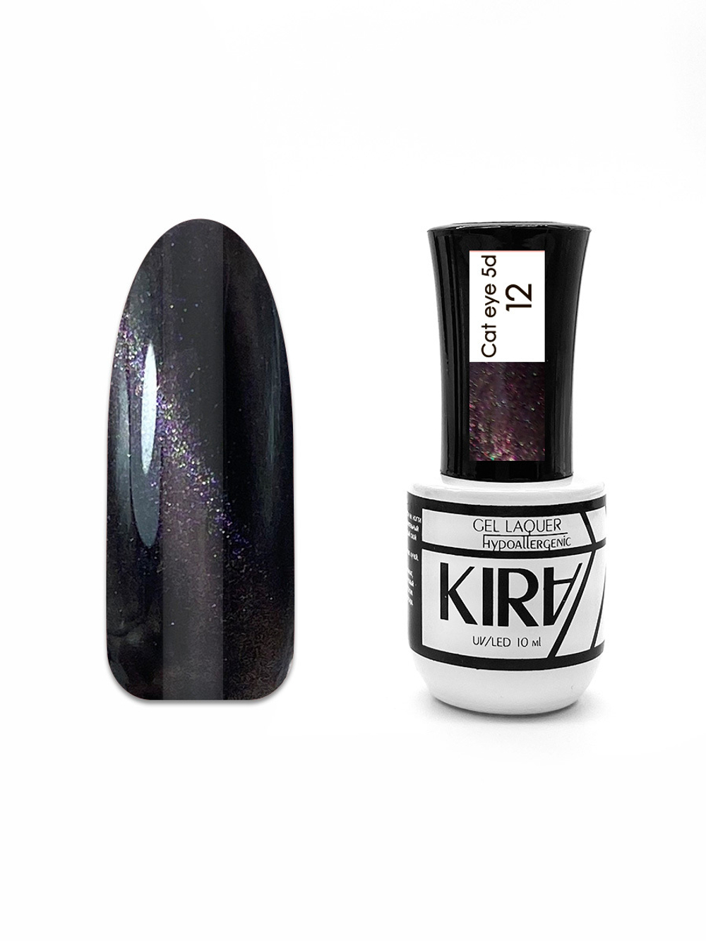 КИРА Гель-лак  Cat Eye 5D кошачий глаз №012 10 мл.