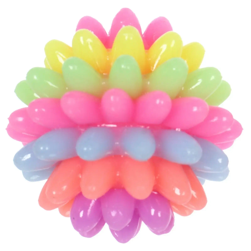 Мяч 5,5 см «Ёжик» попрыгун, с подсветкой