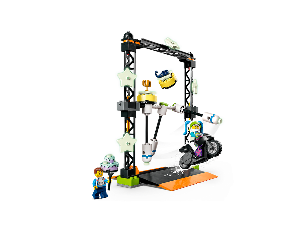 LEGO City 60341 «Трюковое испытание “Нокдаун”» — каскадёры и мото-петли