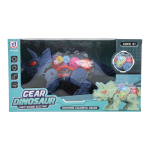 Динозавр на бат., 2 цв. в ассортименте, световые и звуковые эффекты, шестерёнки вращаются