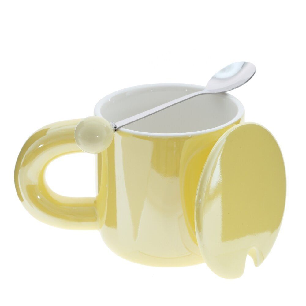 GAEM Кружка с крышкой и ложкой, 300 мл, L14 W9 H11 см, 4в.