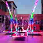 Банджи-батут «Розовый Скай-джамп», 4-местный, 6×6×4,5 м